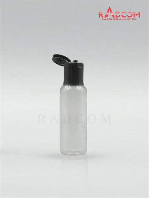 Ml Boston Clear Pet Bottle With Long Black Flip Top