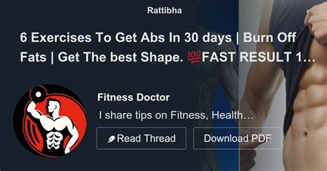 6 Exercises To Get Abs In 30 Days Burn Off Fats Get The Best Shape