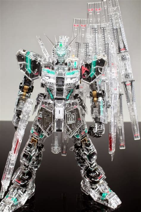 Painted Build MG 1 100 RX 93 Nu Gundam Ver Ka Mechanical Clear Ver