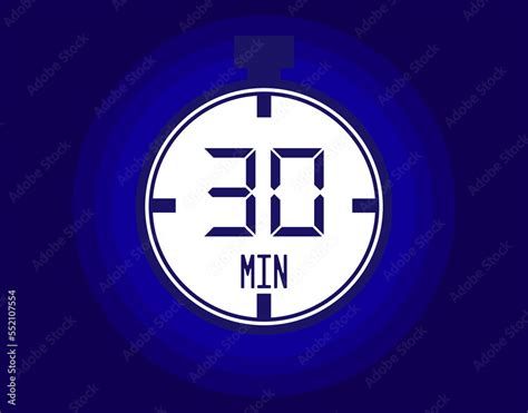 30 minutes stopwatch vector icon. Stopwatch icon in clock style. Timer ...