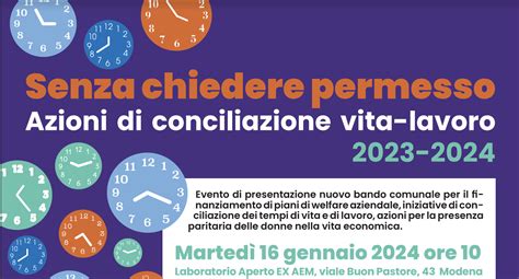 Senza chiedere permesso 2023 2024 Pari Opportunità Modena