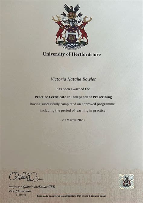 Fake Certificate From University Of Hertfordshire Template