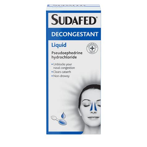 SUDAFED® Decongestant Liquid For Blocked Nose