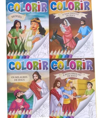 50 Livrinhos Tema Bíblico Infantil De Colorir Histórias MercadoLivre