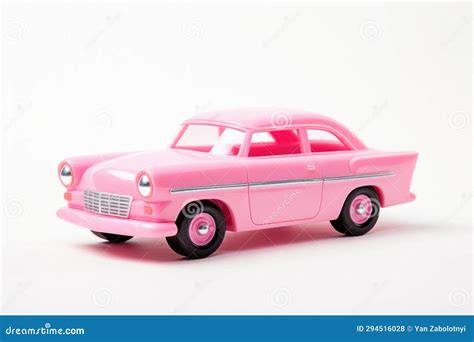 Pink Toy Toy Police Car White Background Stock Illustration ...