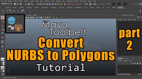 The Maya Toolbelt Convert NURBS To Polygons Part 2 YouTube