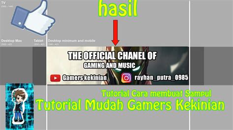 Tutorial Cara Membuat Sampul Youtube Youtube