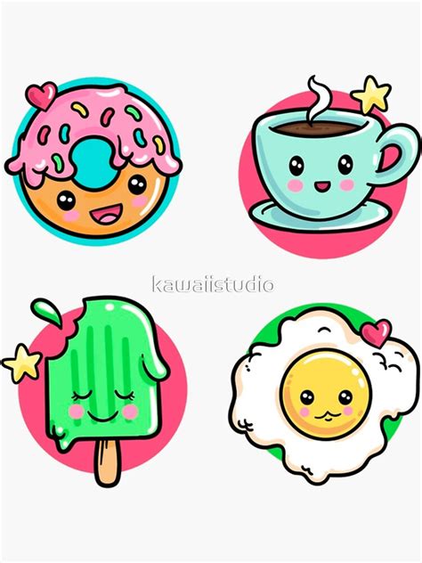 Kawaii Food Sticker For Sale By Kawaiistudio Redbubble