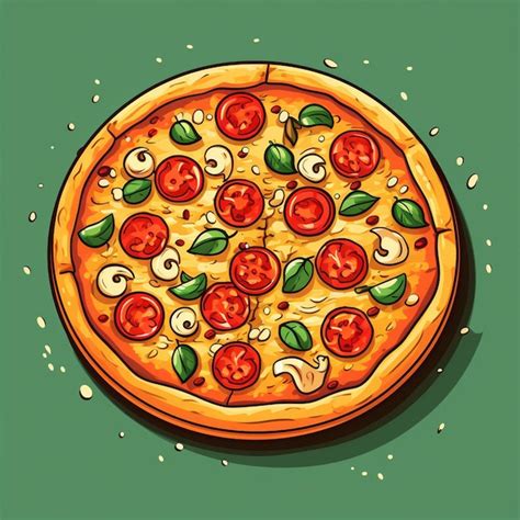 Comida vetor pizza ícone de restaurante italiano foto rápida doodle