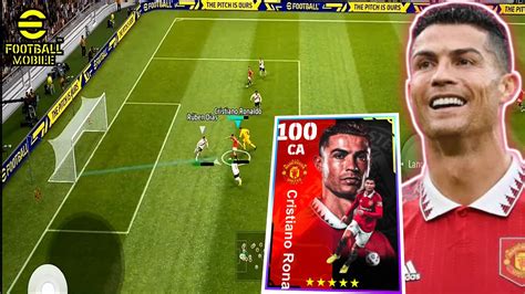 Gameplay Com Cristiano Ronaldo 100 Pack Premium Efootball 2023 Mobile Youtube