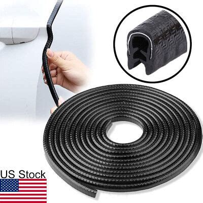 20Ft Black Car Auto Rubber Seal Trim Molding U Shape Door Edge