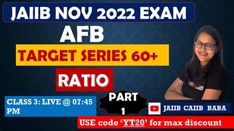 JAIIB NOV 2022 Exam AFB TARGET SERIES 60 RATIO PART 1 JAIIB