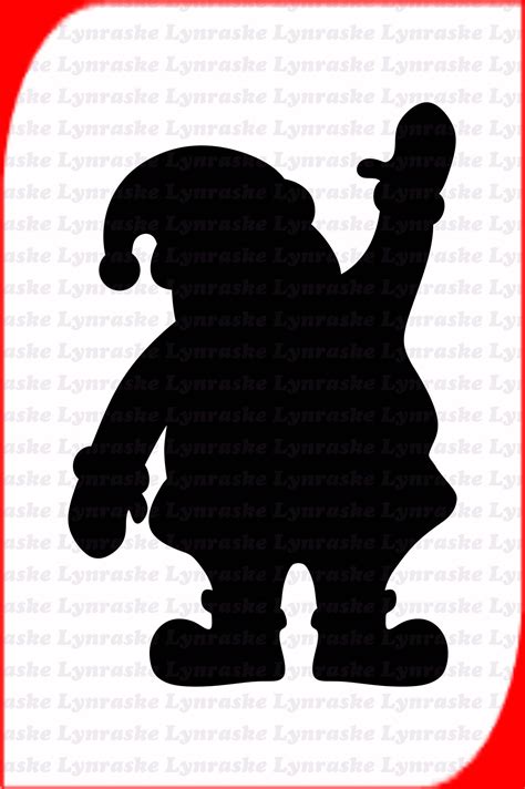 Santa Claus Silhouette SVG svg dxf Cricut Silhouette Cut | Etsy