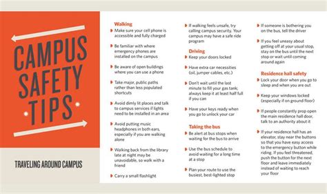 Campus Safety Tips Click To View Full Text Description Campus Safety