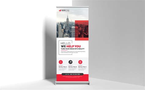 Modern Simple Corporate Roll Up Banner X Banner Standee Backdrop