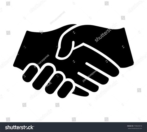 Black Illustration Handshake Stock Illustration 778669018 | Shutterstock