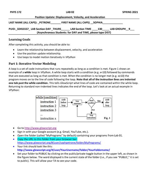 PHYS172 S21 Lab02 Final Turn In PHYS 172 LAB 02 Position Update