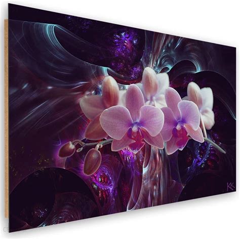 Feeby Obraz Deco Panel Biała Orchidea Na Ciemnym Tle 120x80 1492896