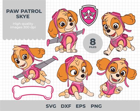 Paw Patrol SVG Skye Svg Eps Pdf Png Skye Bundle Skye Cricut Skye