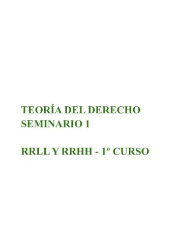 TEORIA DEL DERECHO SEMINARIO 1 Pdf