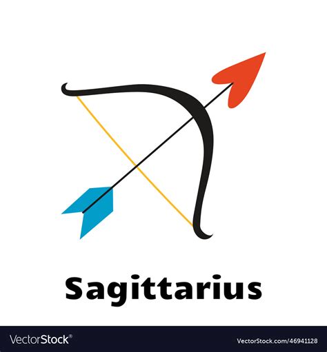 Astrological Zodiac Sign Sagittarius Isolated Vector Image