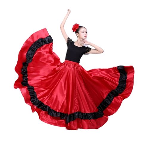 Disfraz de Flamenco español falda de danza del vientre ropa de baile