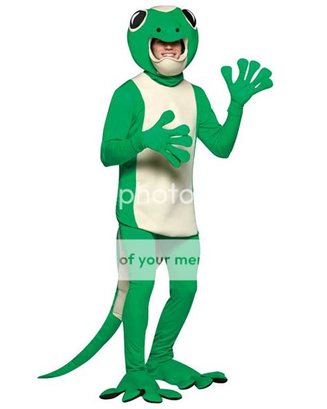 Geico Lizard Gecko Adult Halloween Costume Car Insurance Mascot ...