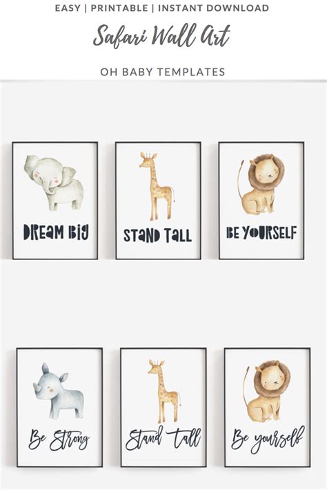 Safari Wall Art Safari Nursery Ideas Safari Wall Decor Safari