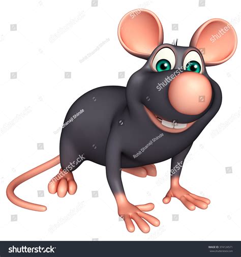 3d Rendered Illustration Funny Rat Cartoon Stock Illustration 374124571 ...