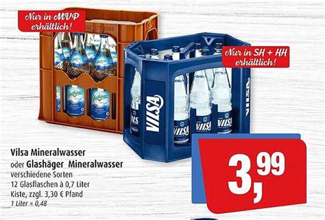 Vilsa Oder Glashäger Mineralwasser Angebot bei Markant