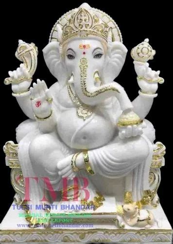 Multicolor Jaipur White Marble Ganesha Statue Size 35 Feet At Rs