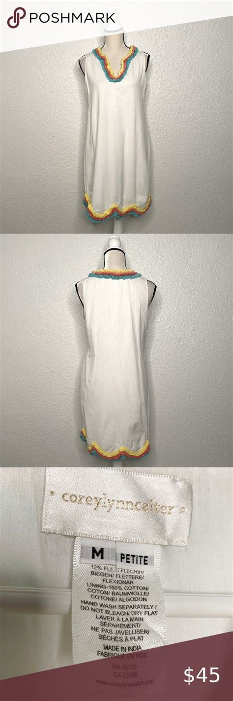 Anthropologie Corey Lynn Calter Fringe Shift Dress Size Medium Petite