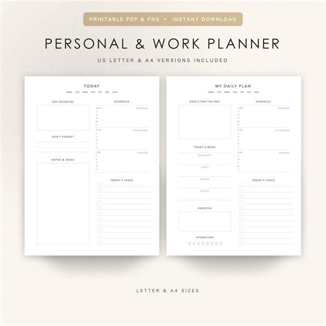 NEW 2023 Personal & Work Daily Planner: Goals Top Priorities - Etsy