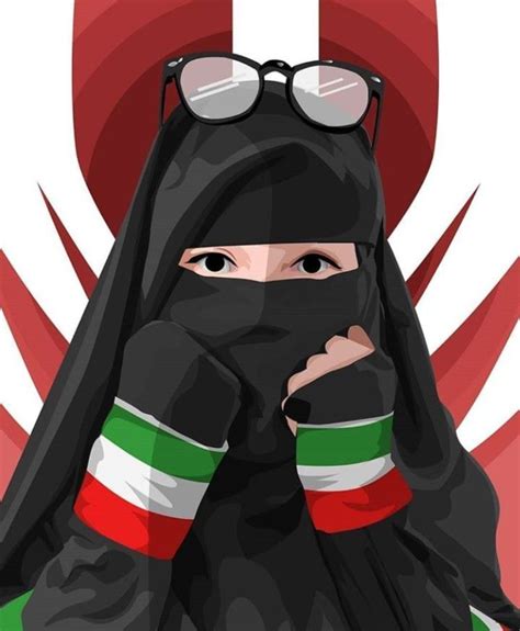 Save Palestine Gambar Kartun Wanita Bercadar Palestina Jual Grade S