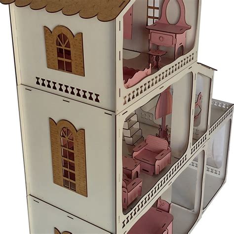 Casa Casinha em mdf 110cm de Alt P Bonecas 22 Móveis