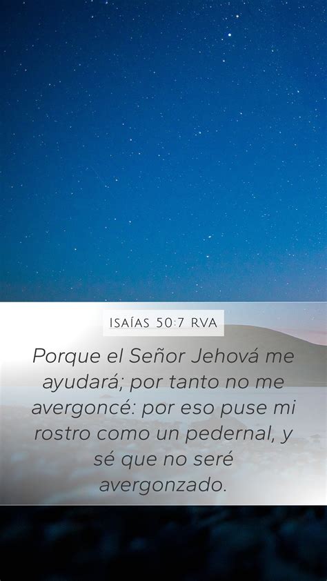 Isaías 50 7 RVA Mobile Phone Wallpaper Porque el Señor Jehová me