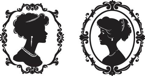 victorian cameo silhouette