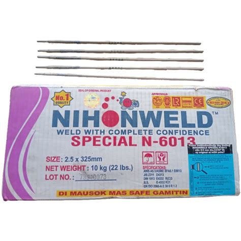 NIHONWELD Special Welding Rod N 6013 2 5x325mm Sold Per KILO