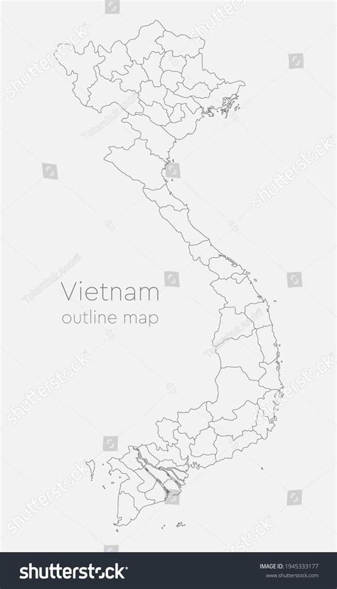 Vector Map Country Vietnam Border Map Stock Vector (Royalty Free ...