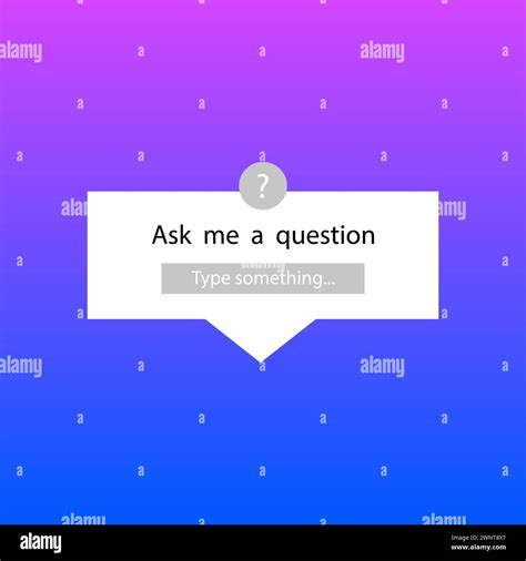 Ask Me Question Social Media Sticker Template Icon User Interface