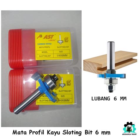 Jual Mata Profil Kayu Sloting Bit Mata Trimmer Router Lubang Panel Kayu