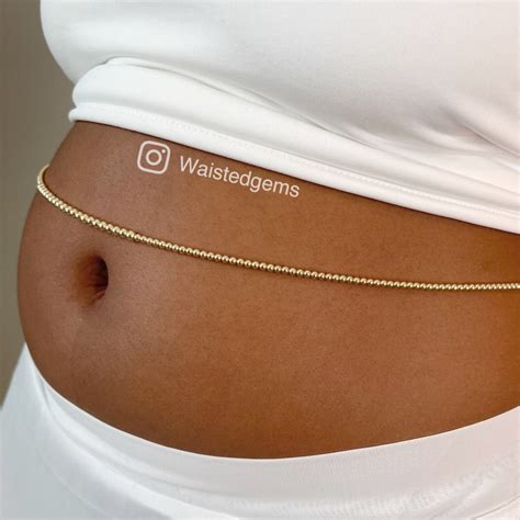 14k Gold Single Strand Waist Beads African Waist Beads 14k Etsy