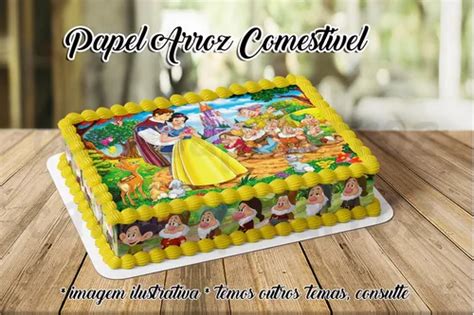 Papel Arroz E Faixas Para Bolo Branca De Neve Cod Parcelamento Sem