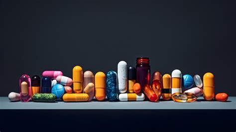 Premium Photo | Painkiller supplements arranged in precision