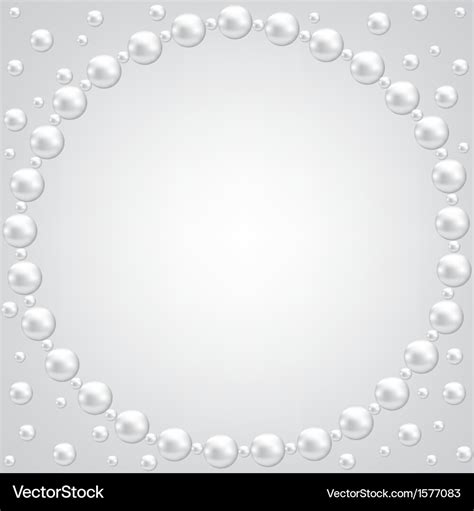 Pearl Frame On Gray Background Royalty Free Vector Image