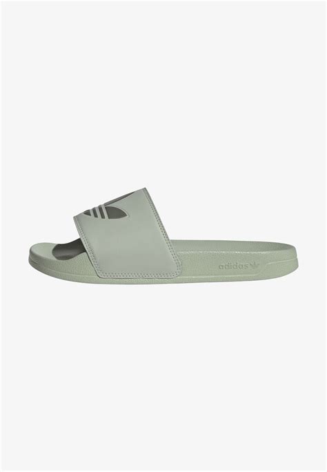 Adidas Originals Adilette Lite Pool Slides Halo Green Silver Met