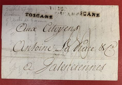 Livorno 1799 Stampless Cover Folded Letter To Valenciennes 3 TOSCANE