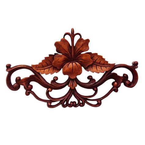 Wood Wall Sculpture Hibiscus Wood Wall Sculpture Floral Wall