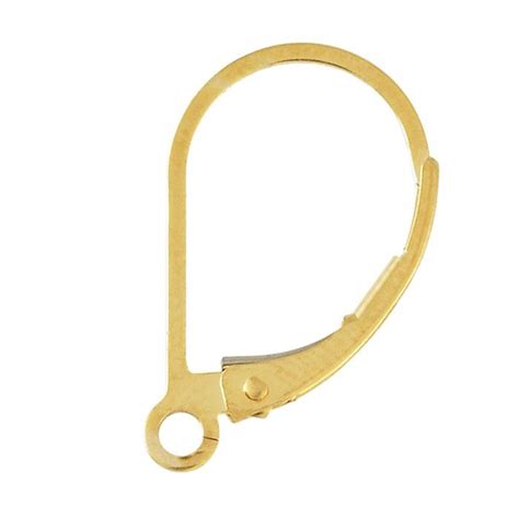 14 20 Yellow Gold Filled Lever Back Ear Wire With Open Ring RioGrande