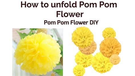 How To Make Pom Pom Flower Pom Pom Flower Diy Pom Pom Flower Youtube